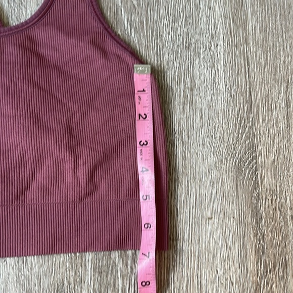 Athleta Aurora Scoop Ribbed Soorts Bra Tawny Rose Size xl - Picture 4 of 6